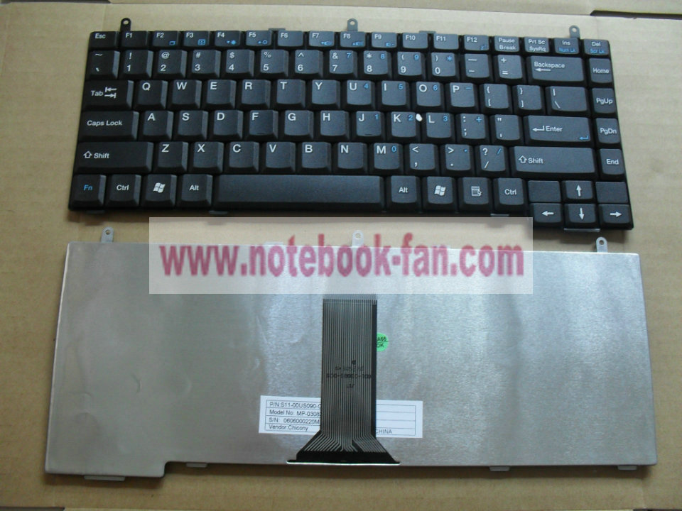 New MSI Megabook M645 MS1032 M655 MS10391 M660 Keyboard US BLACK